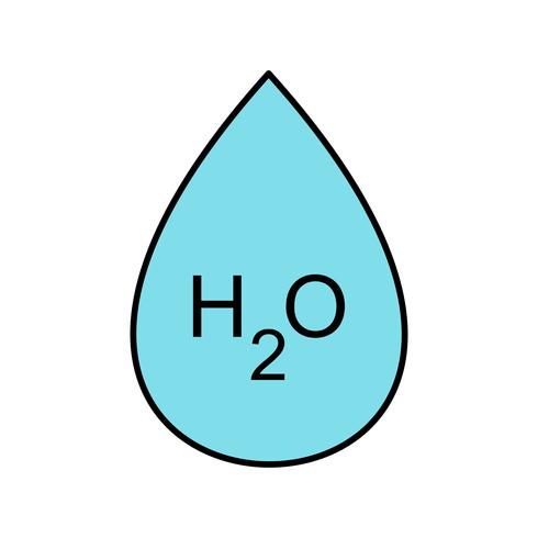 H2O-Vektor-Symbol vektor