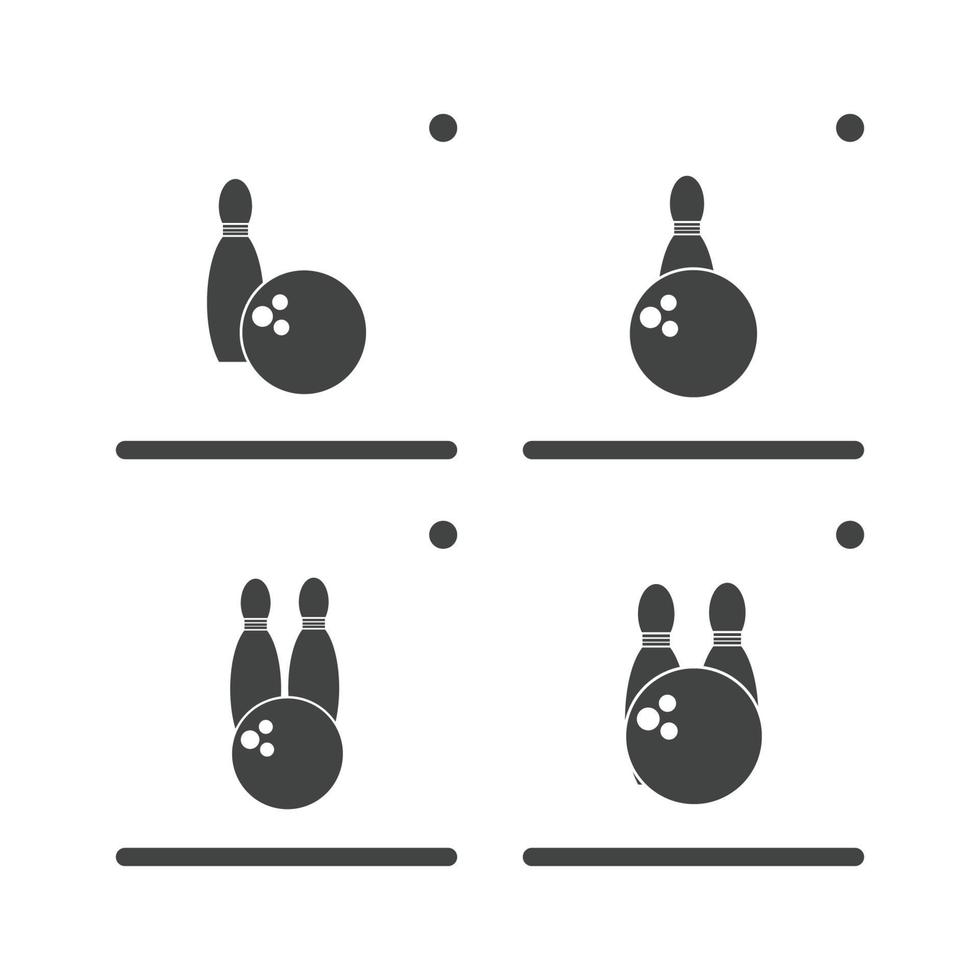 Bowling Symbol Grafik Design Vorlage Illustration Vektor