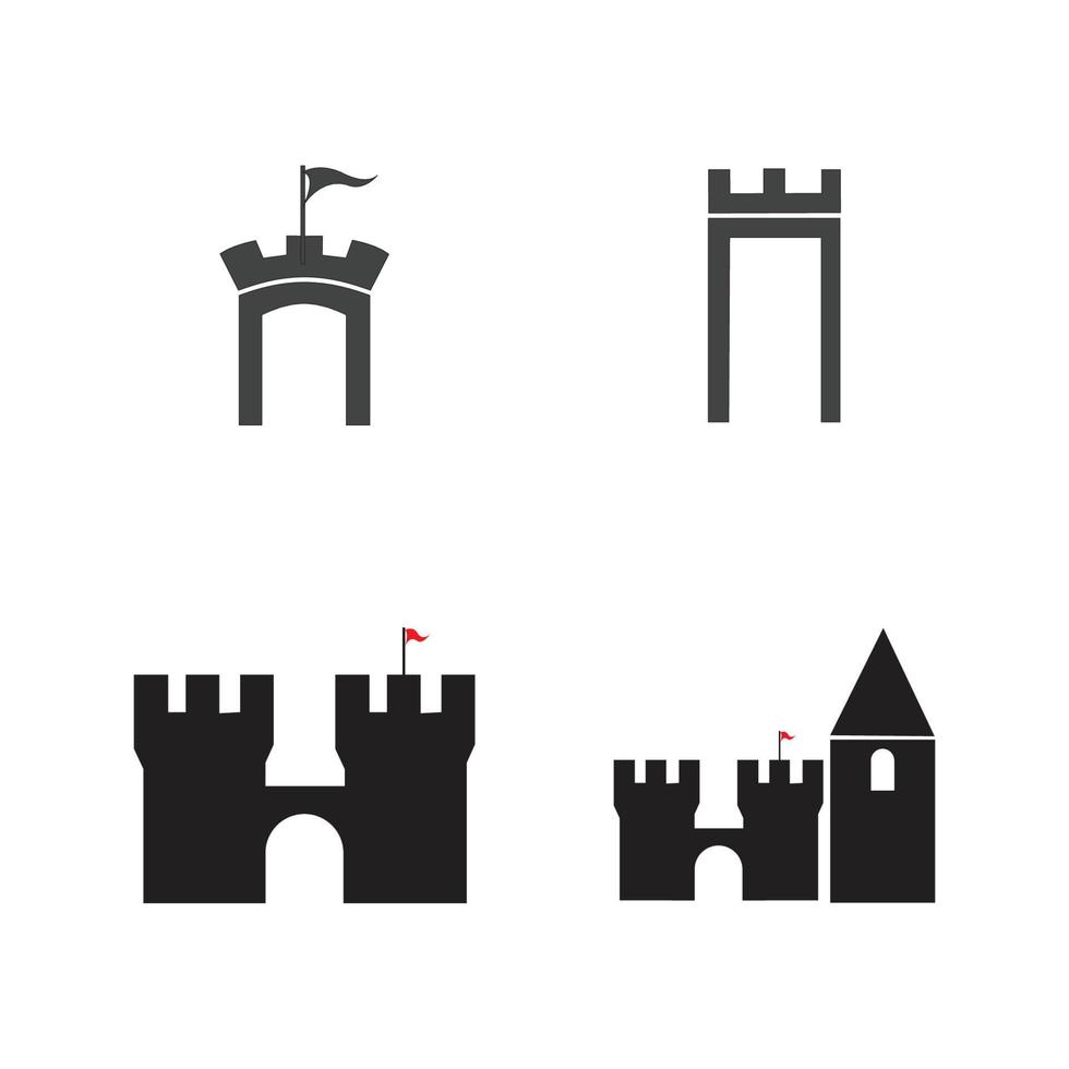 Schloss Vektor Illustration Symbol Logo Template Design