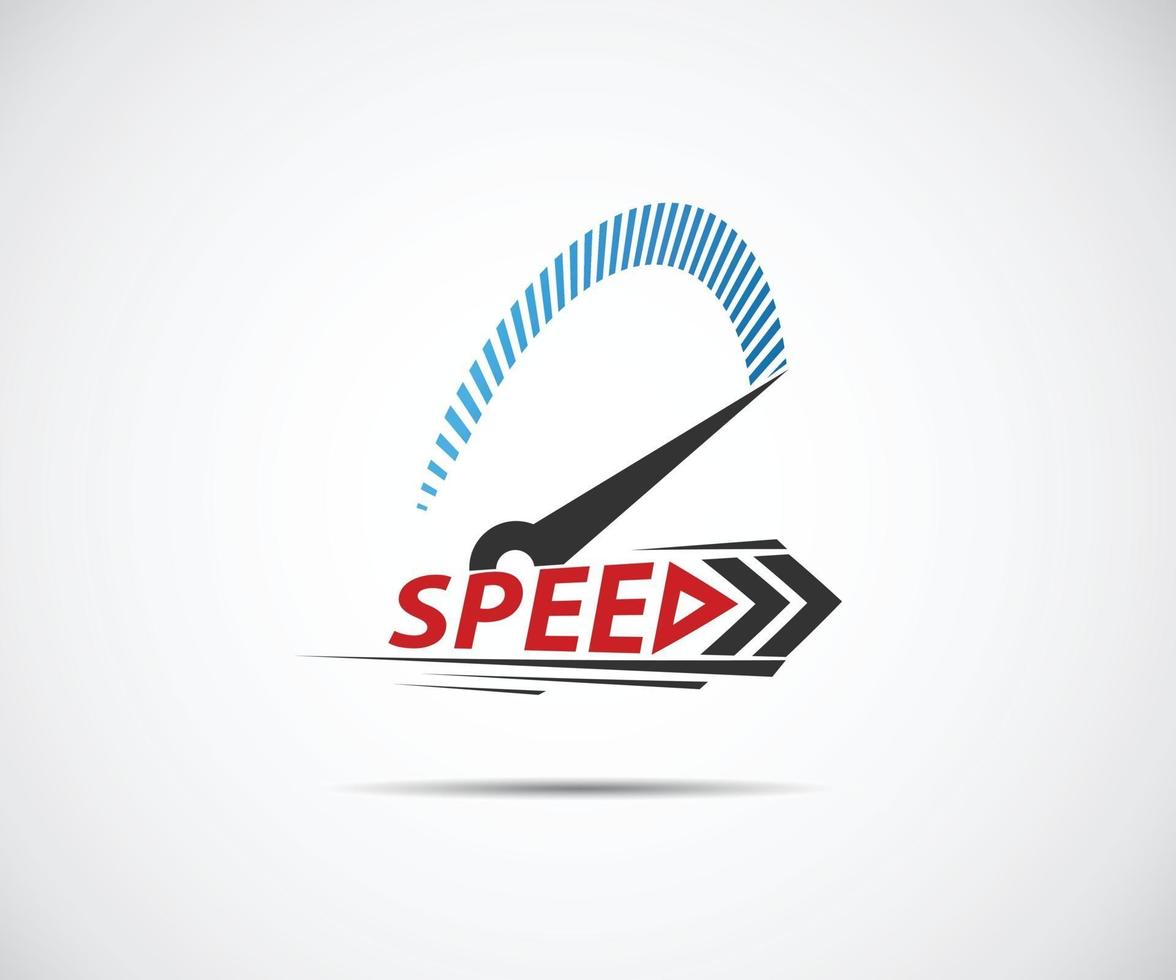 fart. logotävlingsevenemang. hastighetsmätare vektor