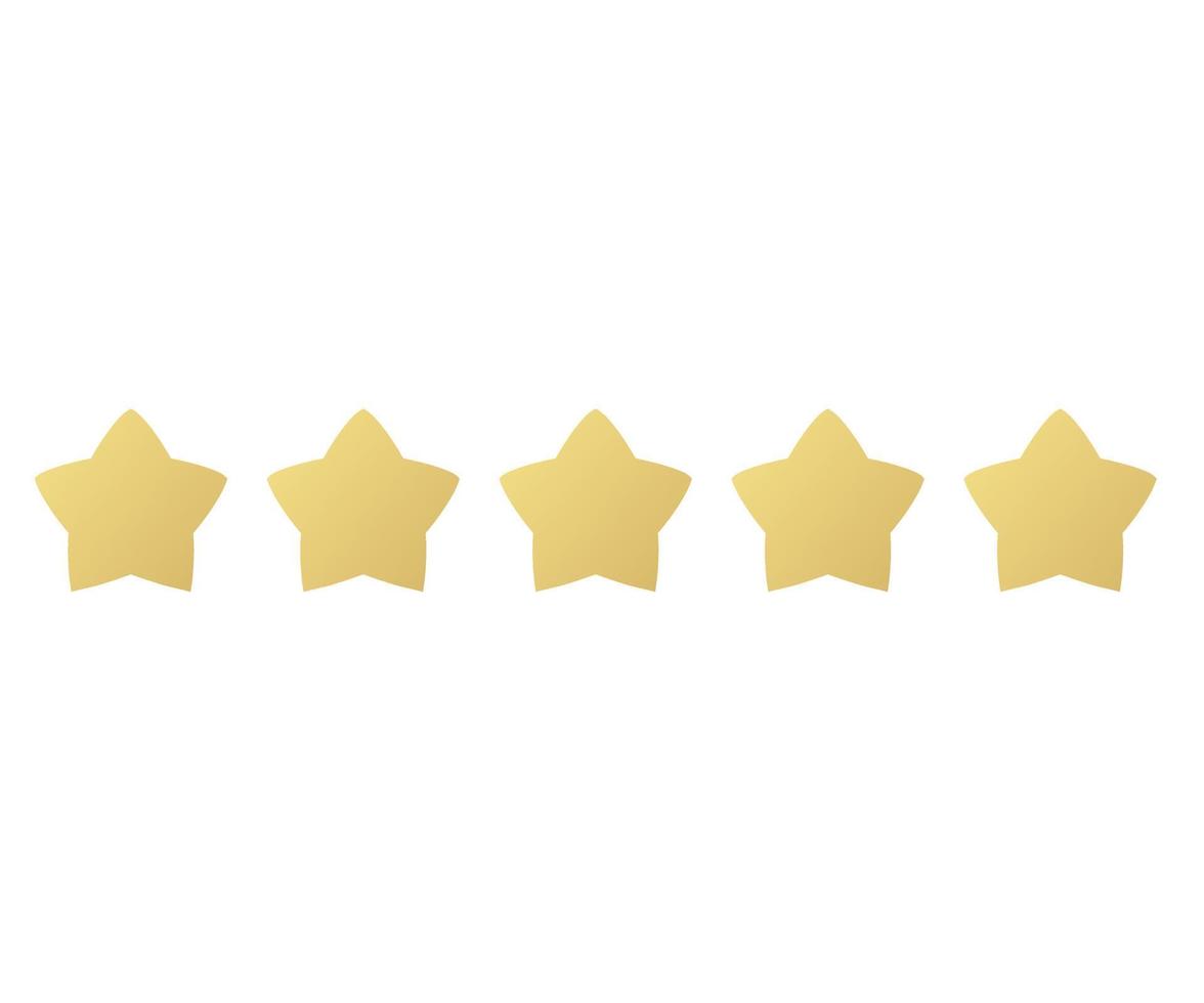 5-Sterne-Symbol Vektor-Illustration eps10. Bewertungsbewertung flaches Symbol für Apps und Websites, Infografiken - Vektor