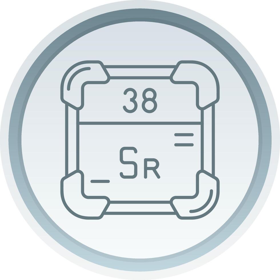 strontium linjär knapp ikon vektor