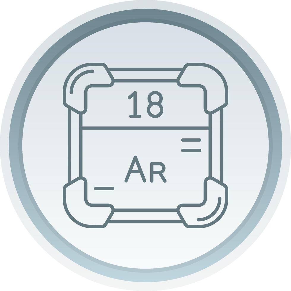 argon linjär knapp ikon vektor