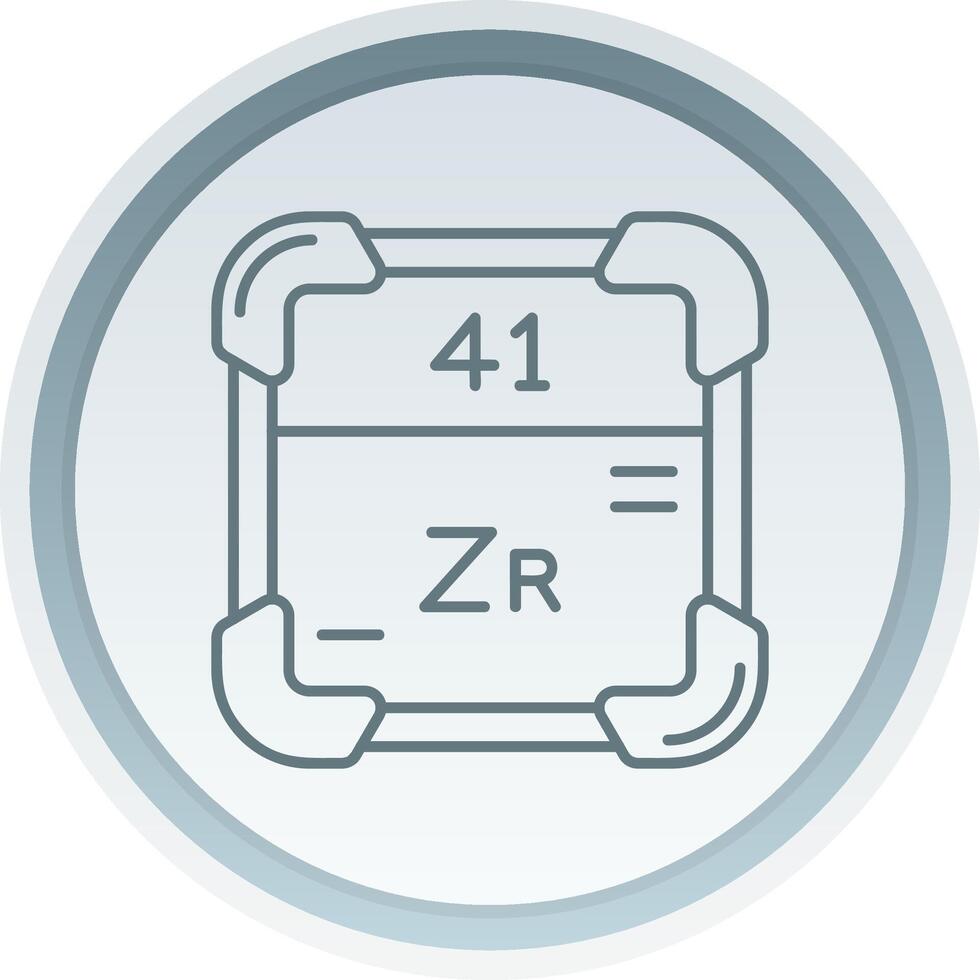 Zirkonium linear Taste Symbol vektor