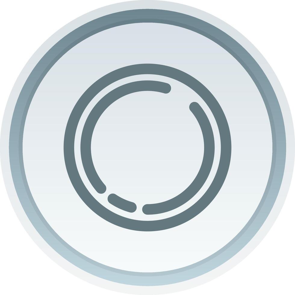 cirkel linjär knapp ikon vektor