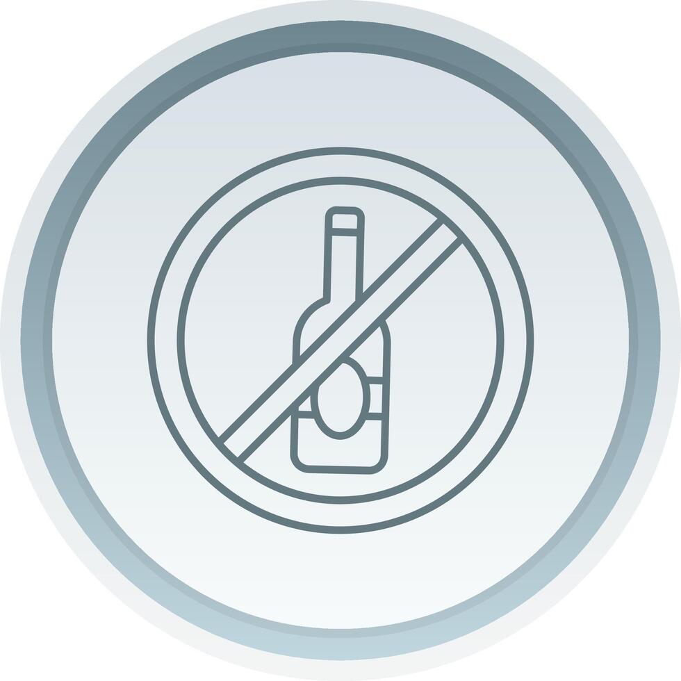 Nein Alkohol linear Taste Symbol vektor