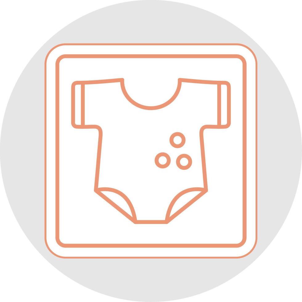Baby Kleider Linie Aufkleber Mehrfarbig Symbol vektor