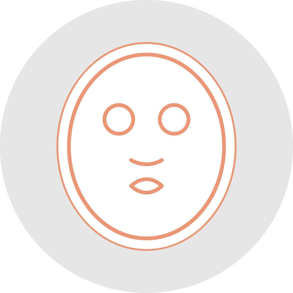 ansiktsbehandling mask linje klistermärke Flerfärgad ikon vektor