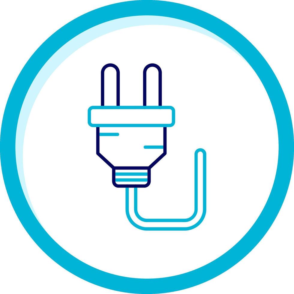 Stecker zwei Farbe Blau Kreis Symbol vektor