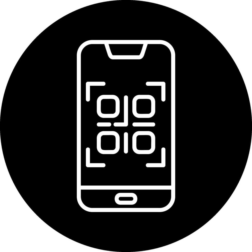 Smartphone qr Code vecto Symbol vektor