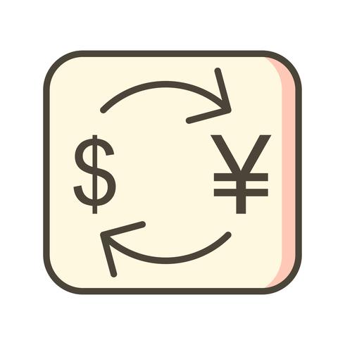 Byt yen med Dollar Vector Icon