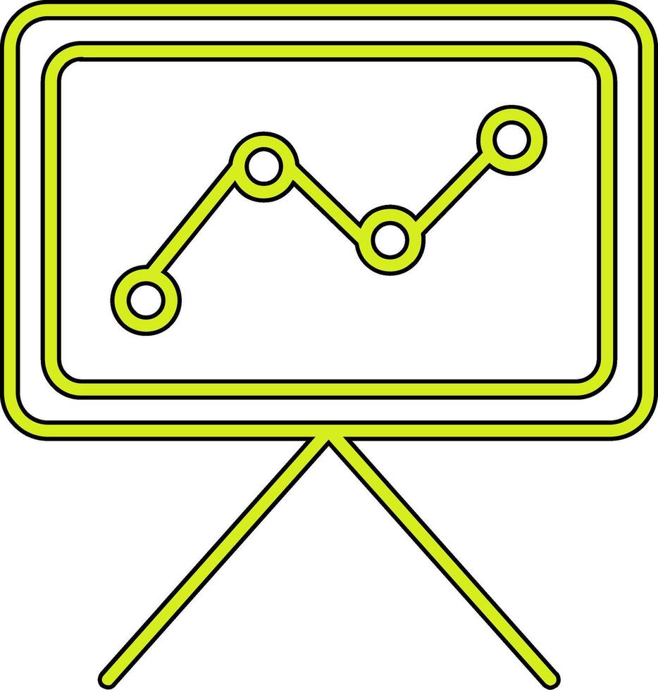 Liniendiagramm-Vektorsymbol vektor