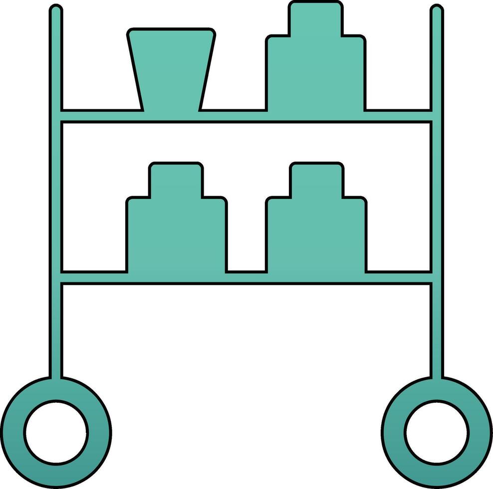 Trolley-Vektor-Symbol vektor