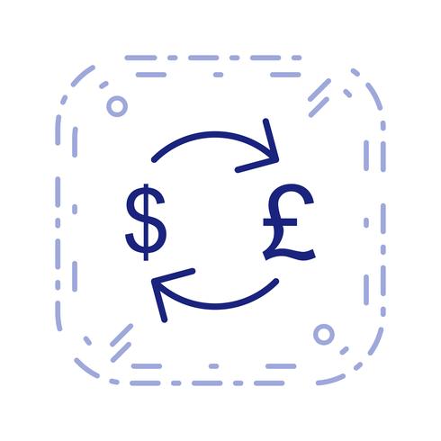 Byte pund med dollar vektor ikon