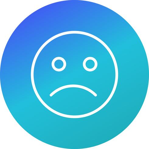 Traurige Emoticon-Vektor-Ikone vektor