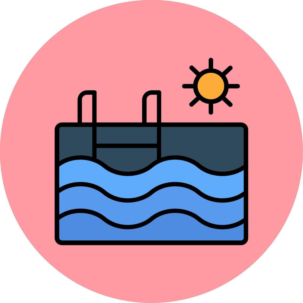 Schwimmbad-Vektor-Symbol vektor