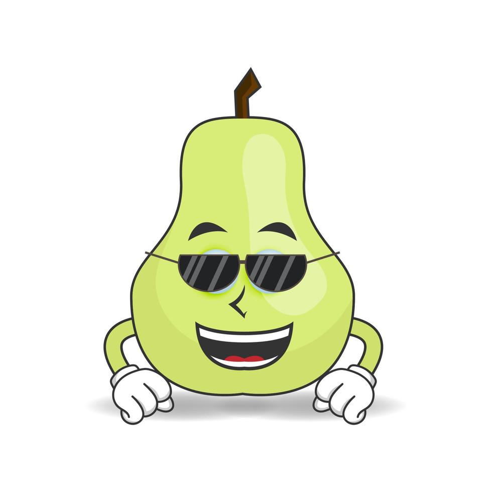 guava maskot karaktär med solglasögon. vektor illustration