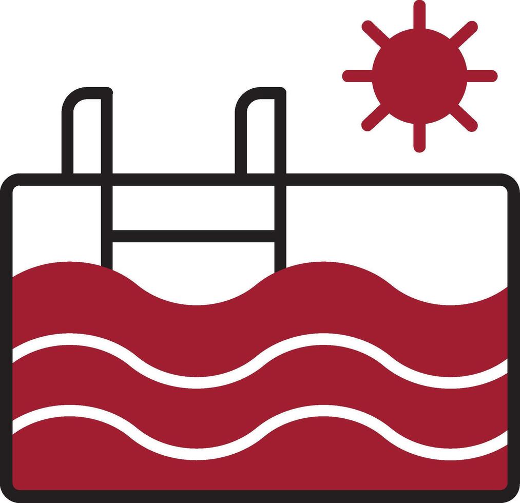 Schwimmbad-Vektor-Symbol vektor