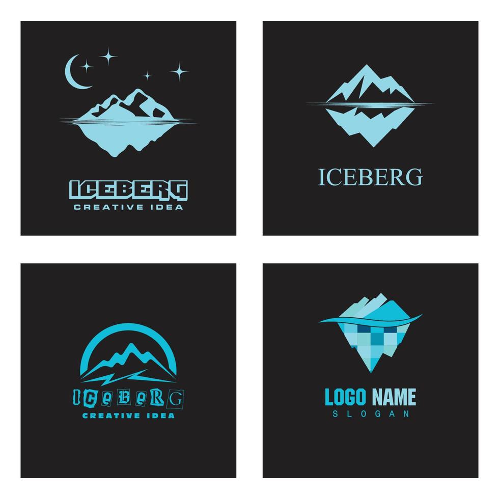 isberg logotyp mall vektor symbol natur