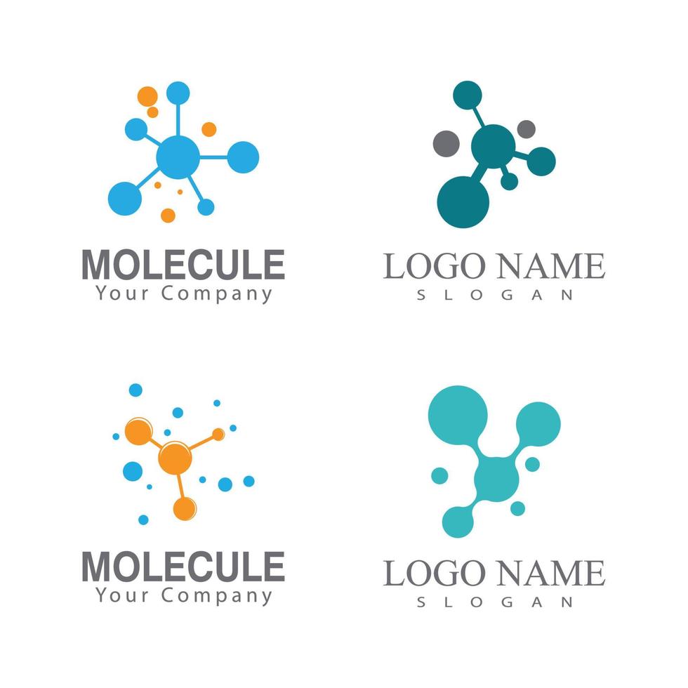molekyl symbol logotyp mall vektor illustration design