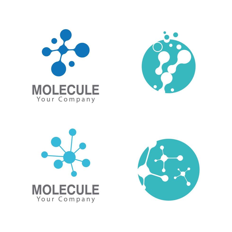 Molekül Symbol Logo Vorlage Vektor-Illustration Design vektor