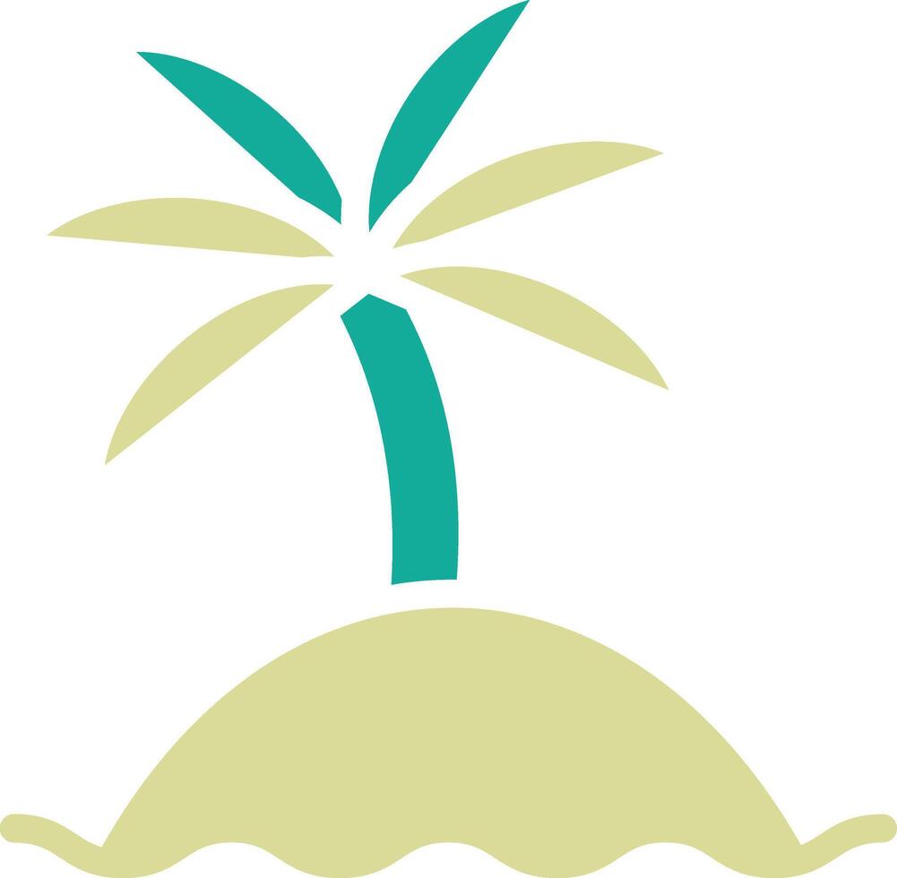 Palme Insel Vektor Symbol