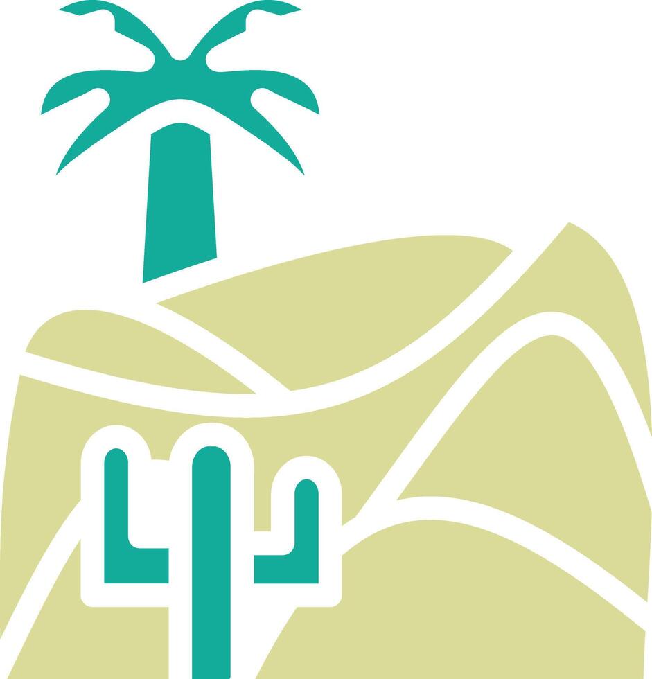 Wüste Landschaft Vektor Symbol