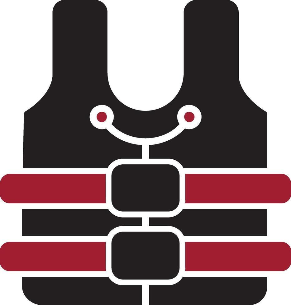 Schwimmweste-Vektor-Symbol vektor