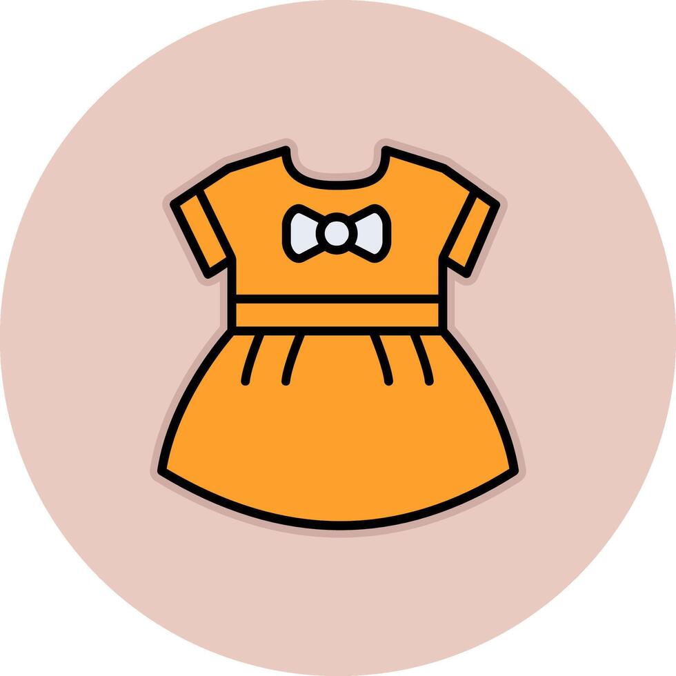 Baby Mädchen Kleid vecto Symbol vektor