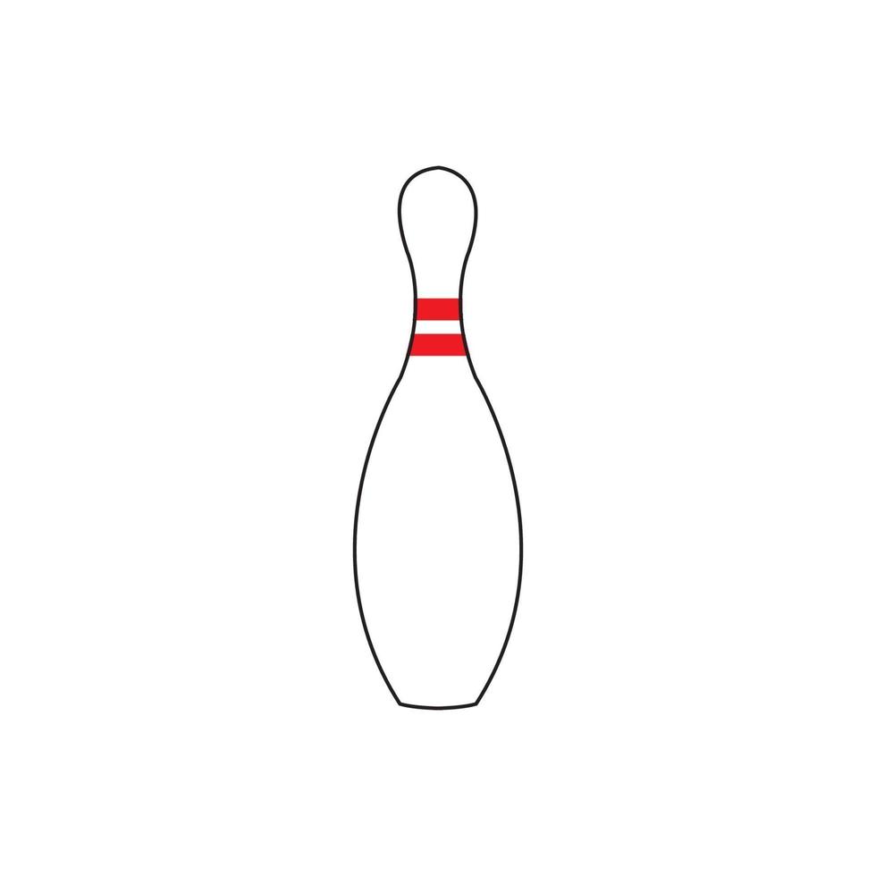 Abbildung Vektor Bowling Pin Sport des Farbstil-Design-Vektors gut für Sport-Symbol
