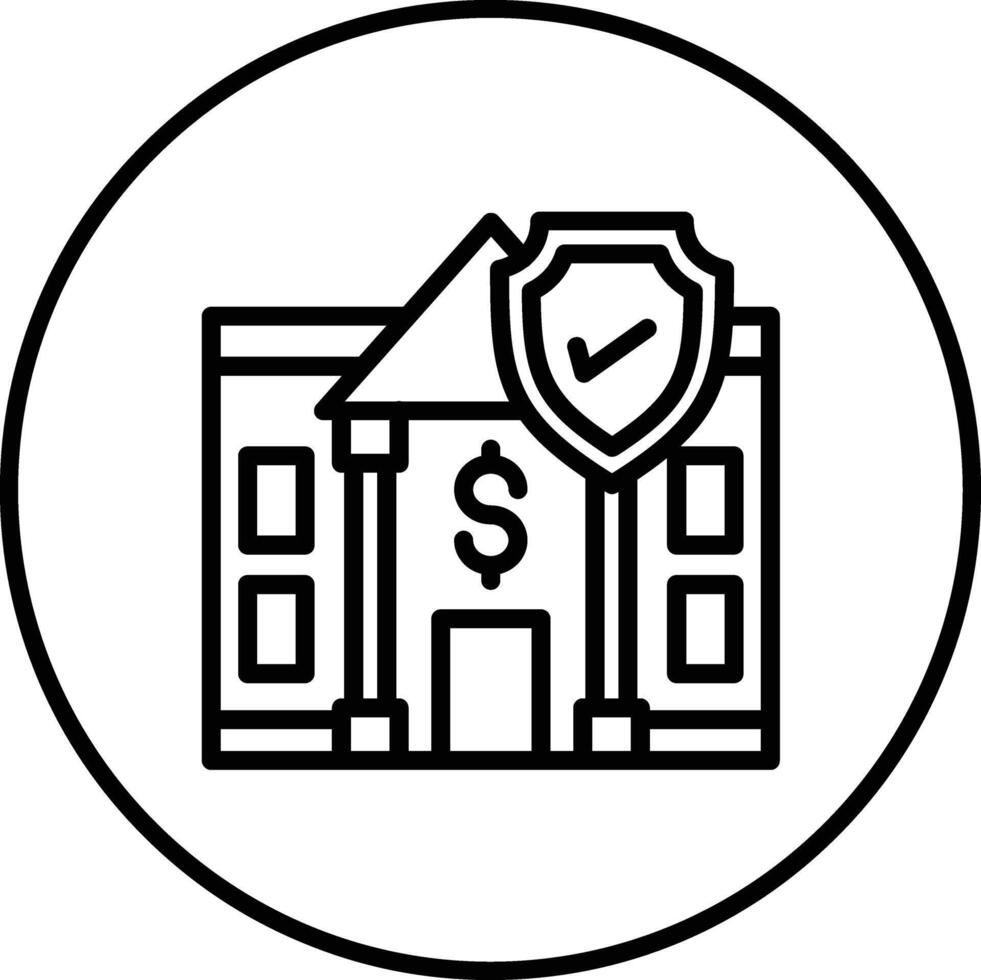 Bank Sicherheit Vektor Symbol