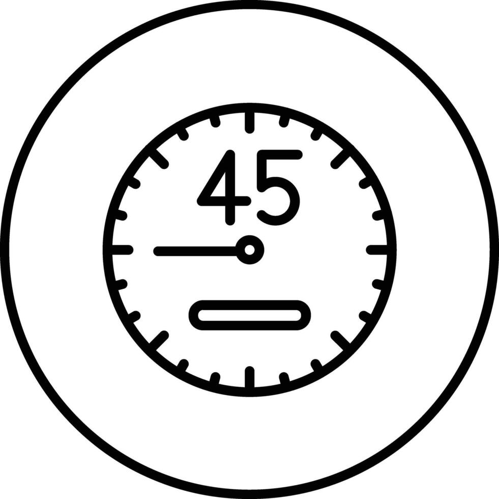 45-Minuten-Vektorsymbol vektor