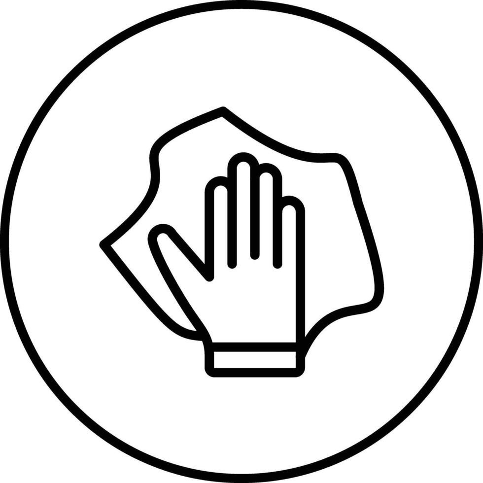 torka med hand vektor ikon
