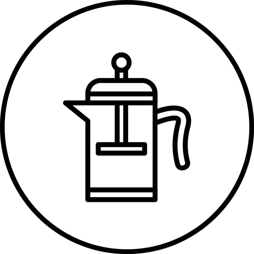 Kaffee Drücken Sie Vektor Symbol