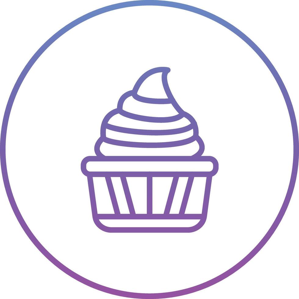 Schokoladen-Cupcake-Vektorsymbol vektor