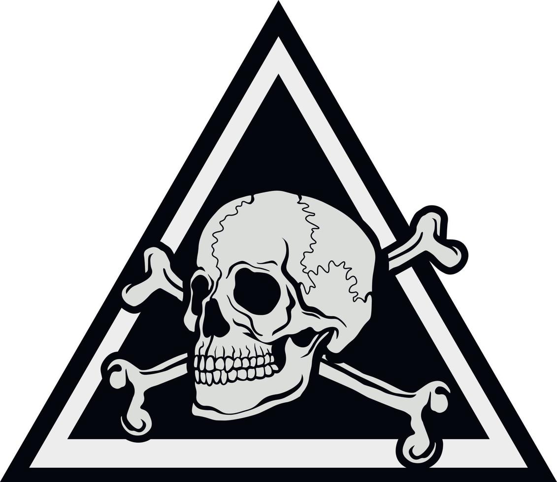 aggressives Emblem mit Totenkopf-T-Shirts des Schädels, des Schmutzes vektor