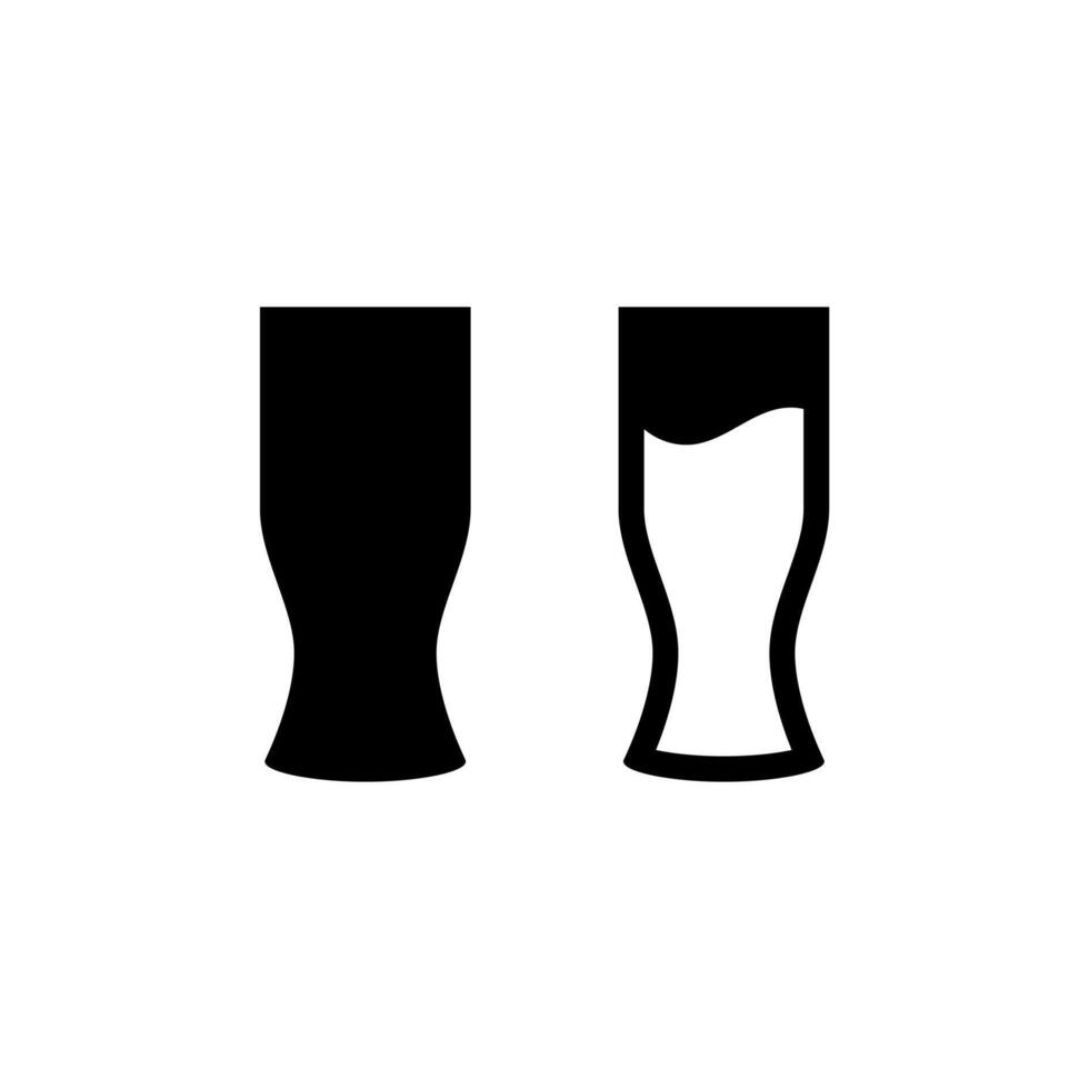 drycker ikon. glas ikon. platt vatten glas, dryck symbol vektor illustration