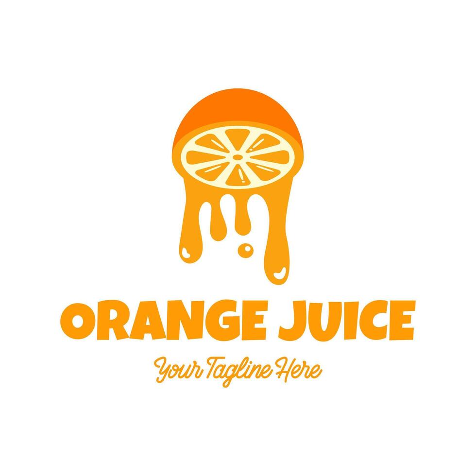 färsk orange juice logotyp mall design vektor. företag logotyp för citron- juice, pressas citrus, smoothies eller citronsaft. vektor