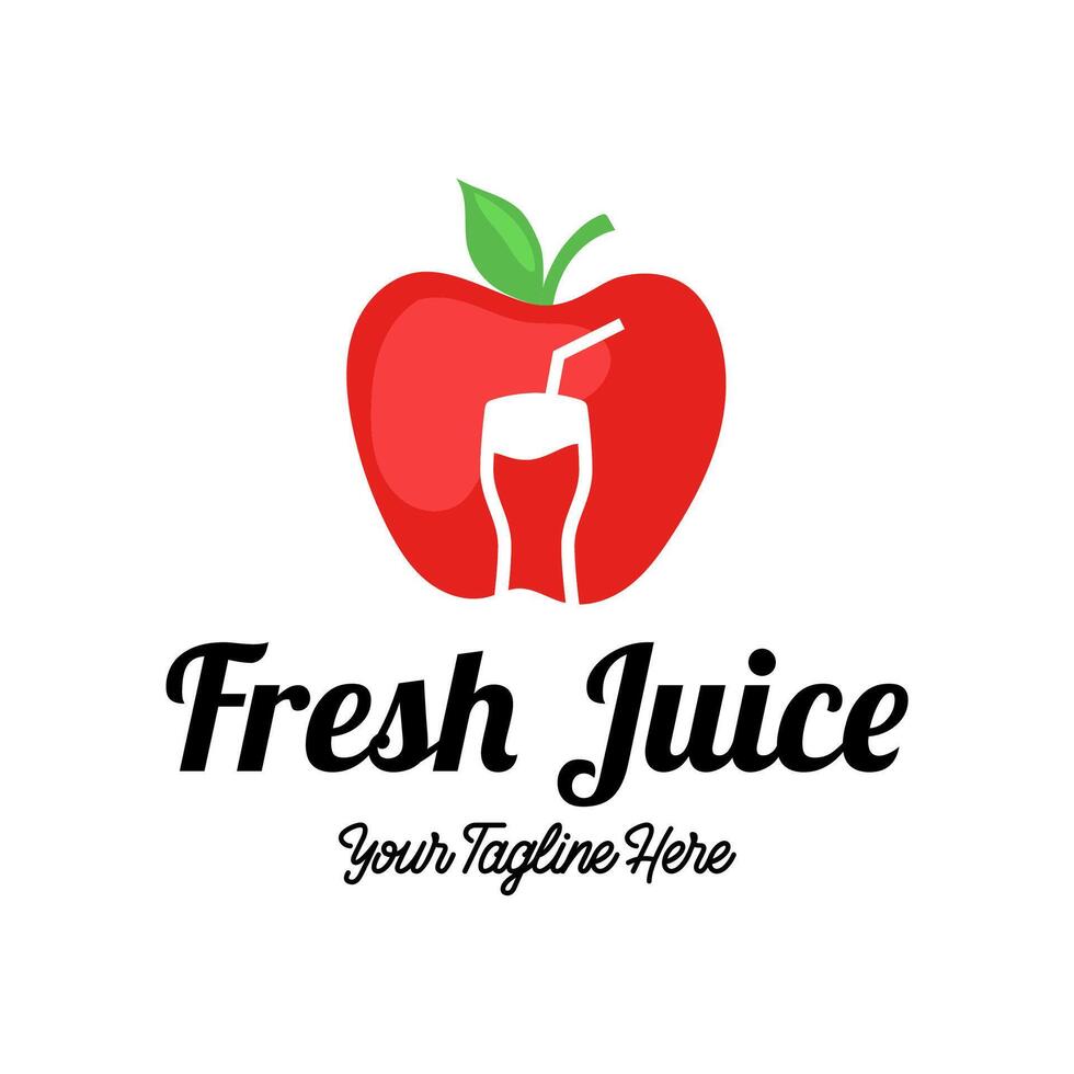 frukt juice logotyp. färsk dryck logotyp. vektor