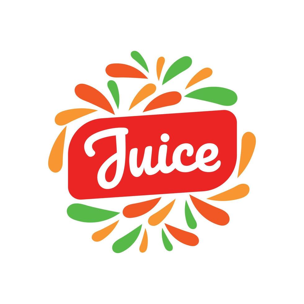 frukt juice logotyp. färsk dryck logotyp. vektor