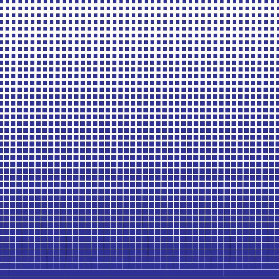 enkel abstrakt blå Färg fyrkant blandning halvton mönster vektor
