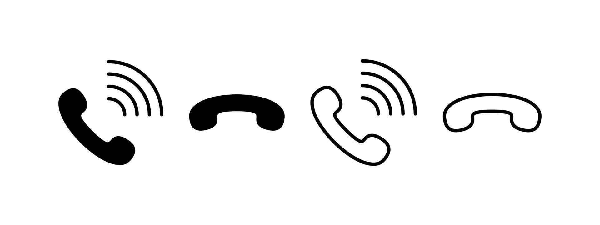 Klingeln Telefon Symbole. Vektor Symbole