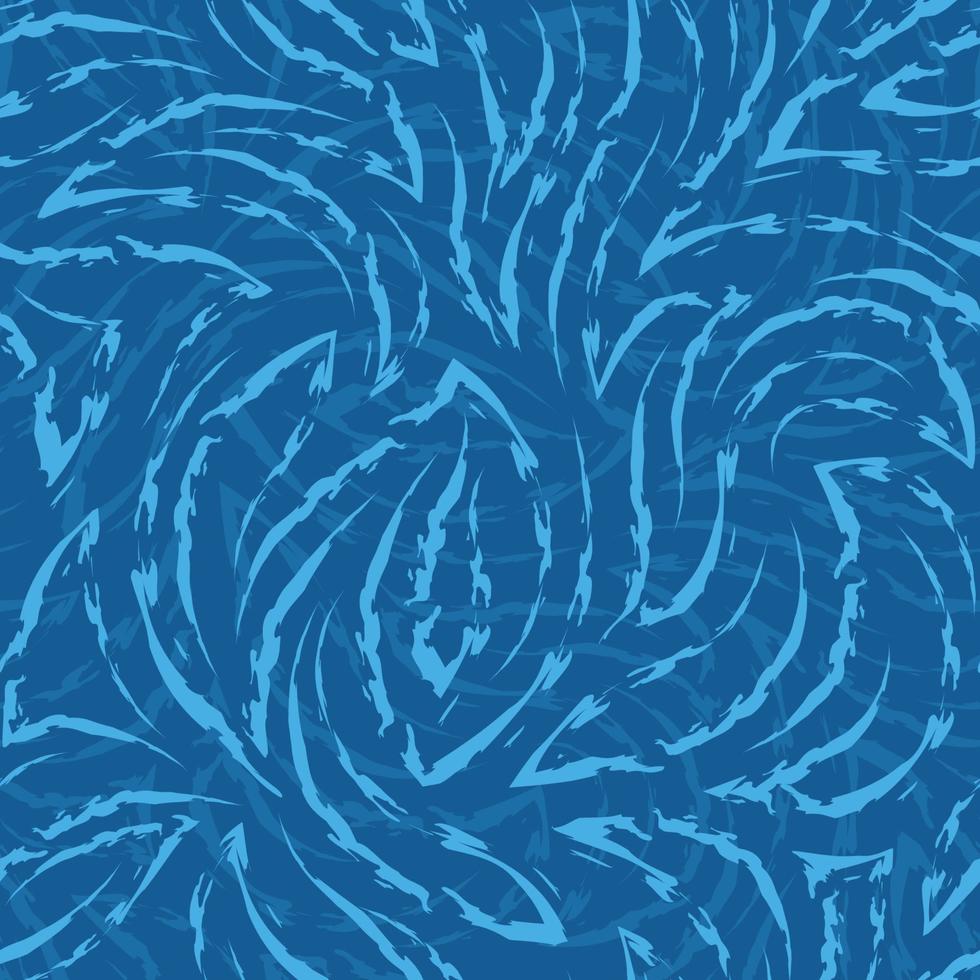 sömlös blå vektor mönster av hörn och flödande linjer med trasiga edges.texture av trasiga linjer på en blå bakgrund.