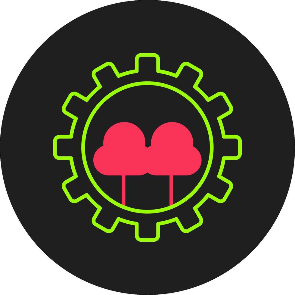 skog förvaltning glyf cirkel ikon vektor