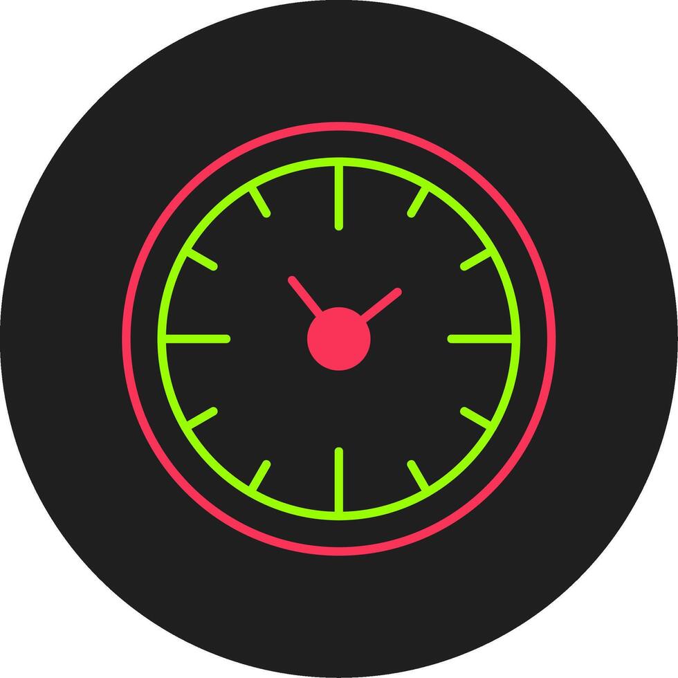 Uhr Zeit Glyphe Kreis Symbol vektor