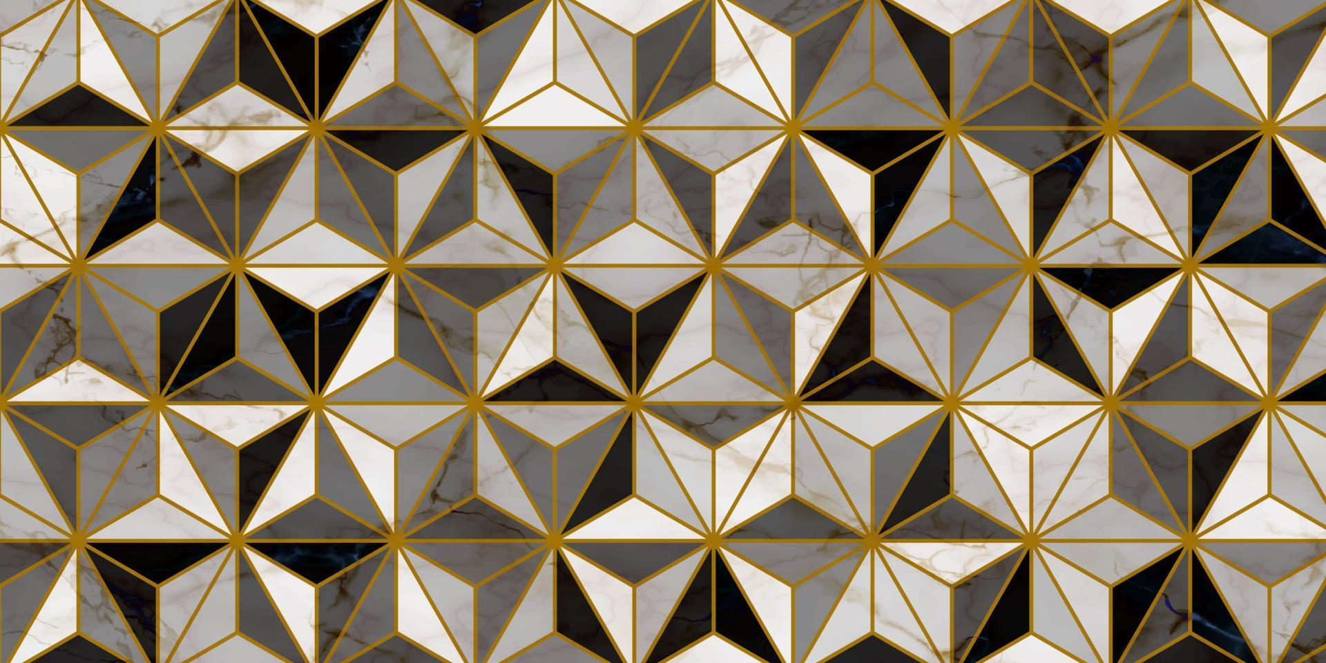 geometrisches Muster mit Dreiecksform und Marmorstruktur vektor