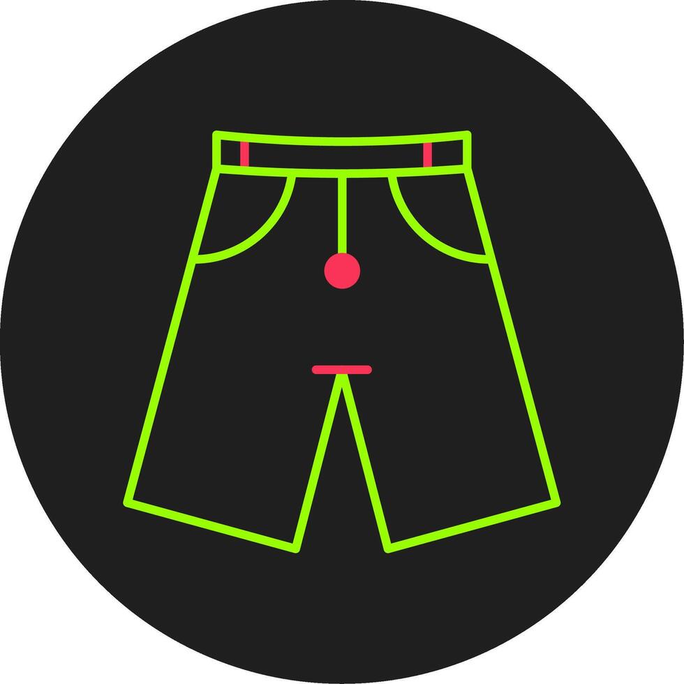 Shorts Glyphen-Kreis-Symbol vektor