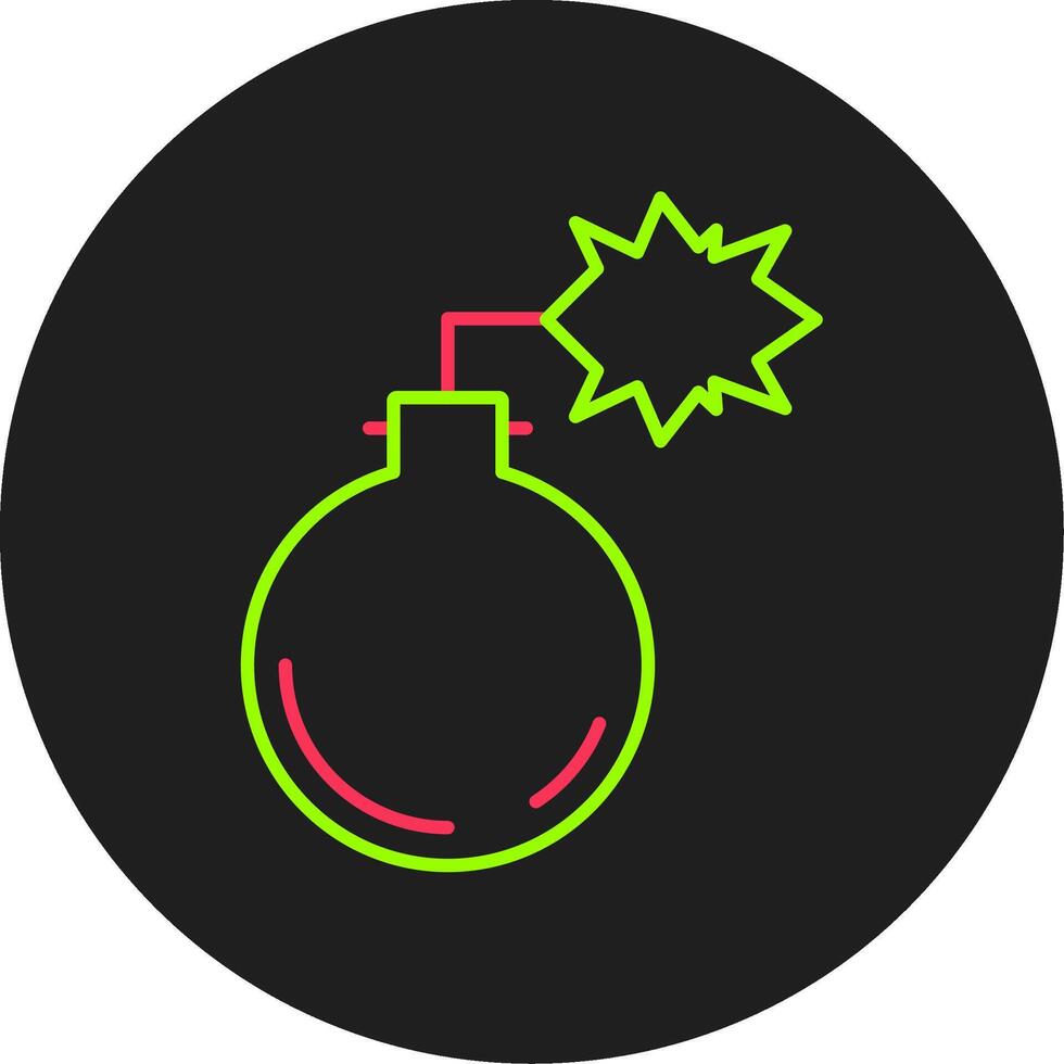 Bombe Glyphe Kreis Symbol vektor