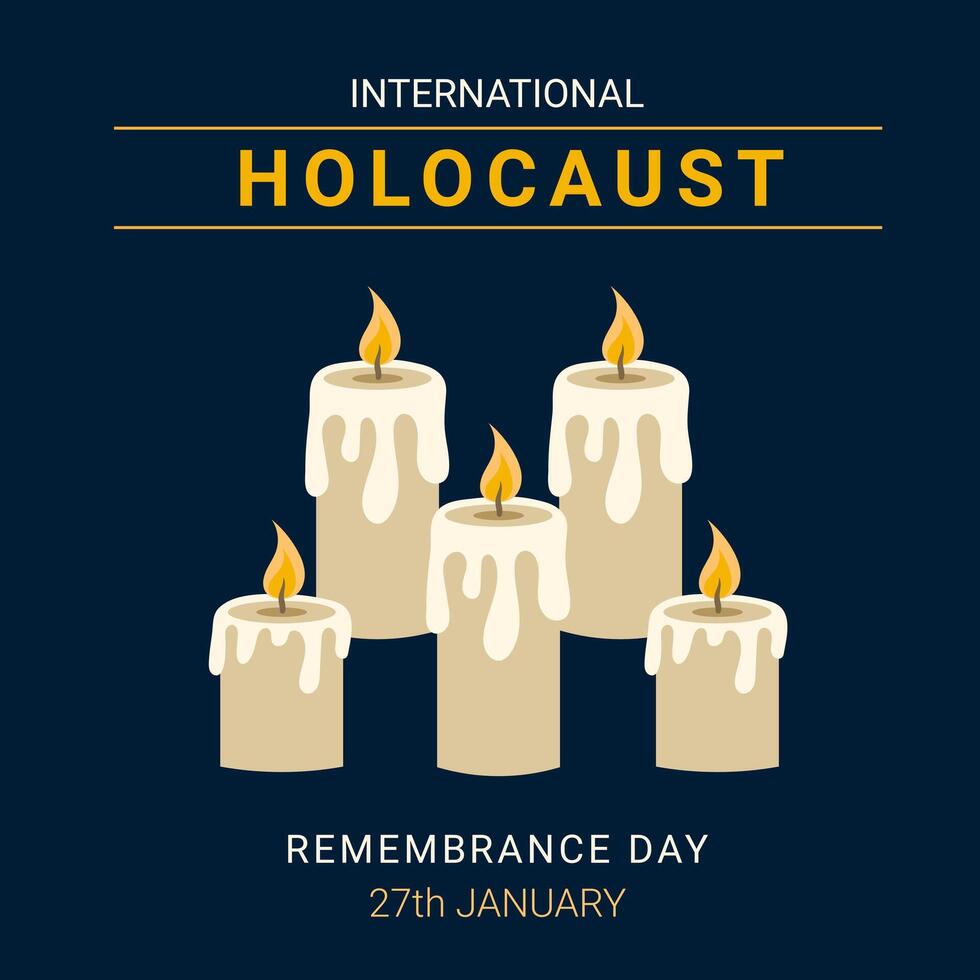 International Holocaust Erinnerung Tag. Januar 27. Vektor Illustration.