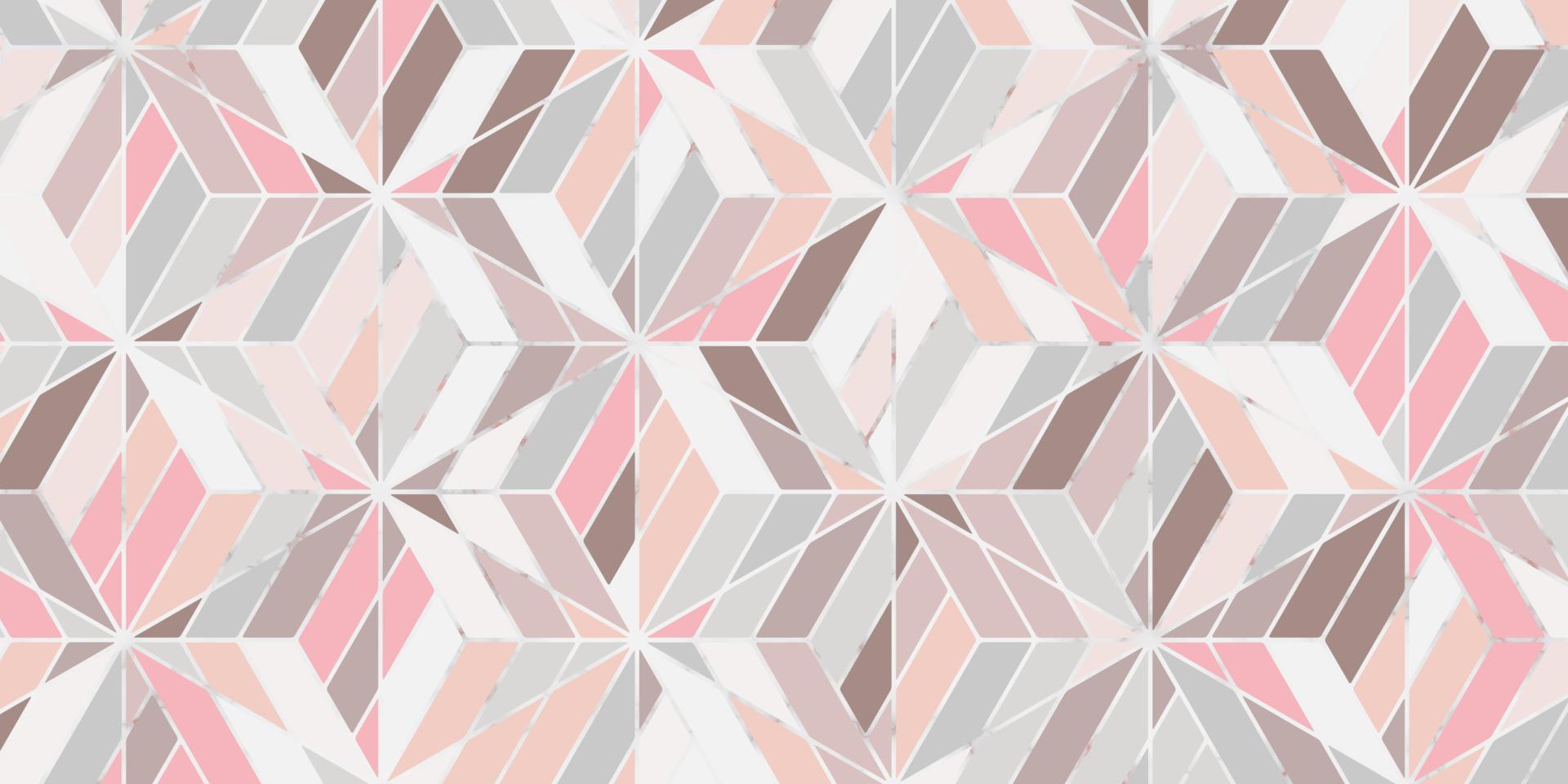 geometrisches Muster mit Dreiecksstreifen und polygonaler Form vektor